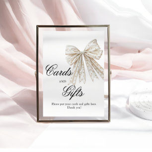 Elegante Perlen - Bow Cards und Geschenke Poster