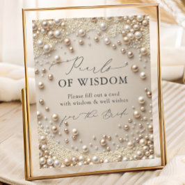 Elegante Perlen des Weisheit-Brautparty Poster