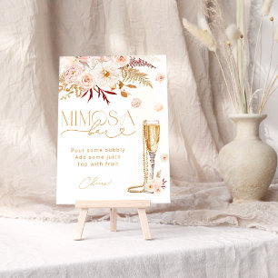 Elegante Perlen & Prosecco Bridal Mimosa Bar Poster