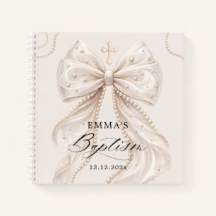 Elegante Perlen-Schleife Baby Mädchen Notizbuch