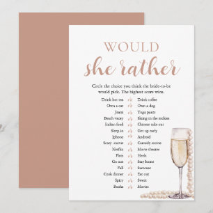 Elegante Perlen und Prosecco - Würde sie eher spie Einladung