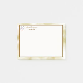 Elegante perlmuttschimmernde Goldtextur Post-it Klebezettel