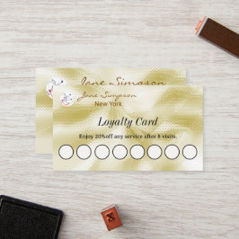 Elegante perlmuttschimmernde Goldtextur Treuekarte