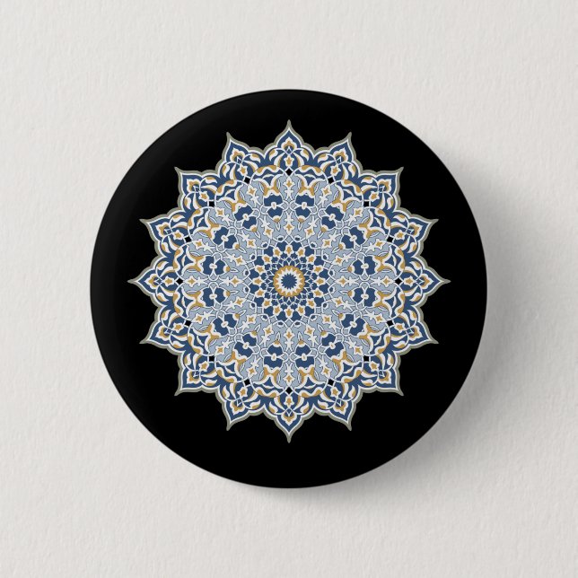 Elegante persische Dekoration Button (Vorderseite)
