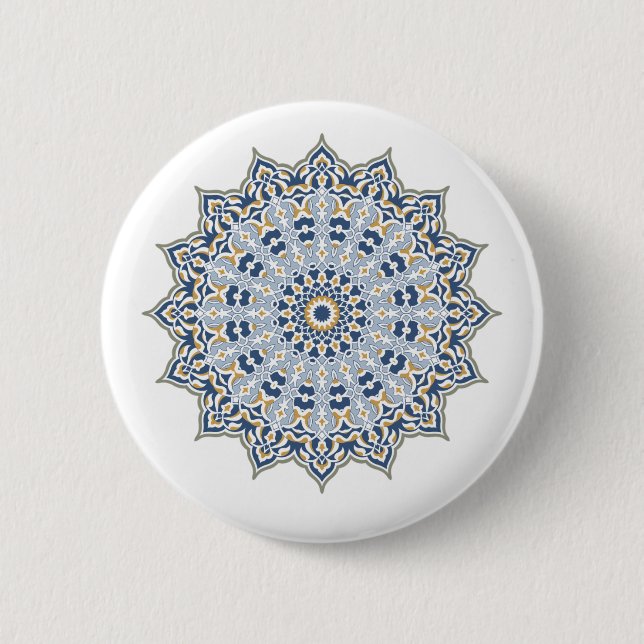 Elegante persische Dekoration Button (Vorderseite)