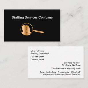 Elegante Personalbeschaffungs-Job Vermitlung Arbei Visitenkarte