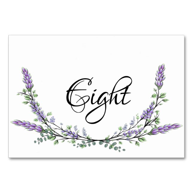 Elegante personalisieren Sie den Lavateur eucalypt Tischnummer (Vorderseite)