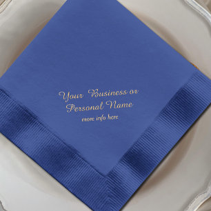 elegante, personalisiert-blaue Folienhähnen Servietten Mit Folie
