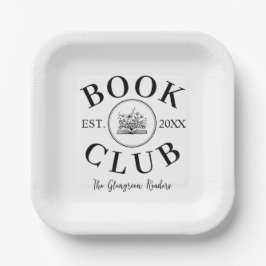 Elegante Personalisiert Book Club Mitglieder Veran Pappteller