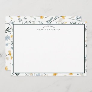 Elegante Personalisiert Garden Wildblumen Mitteilungskarte