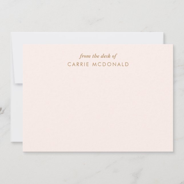 Elegante Personalisiert Stationery Mitteilungskarte (Vorderseite)