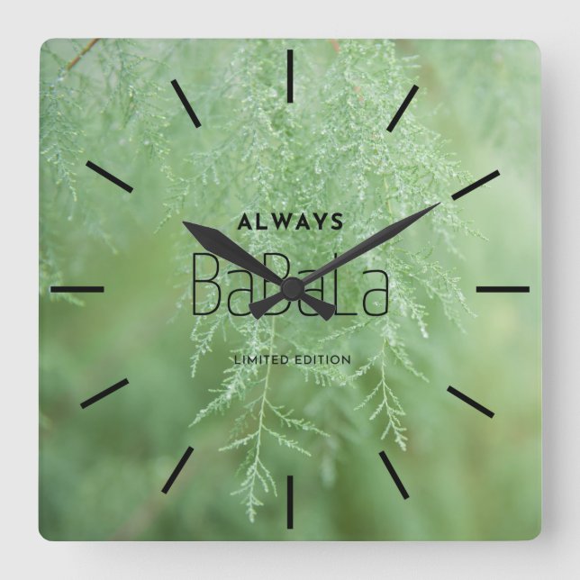 Elegante Personalisierte Acrylmauer-Uhr Quadratische Wanduhr (Vorderseite)