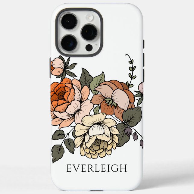 Elegante Personalisierte Botanicals Case-Mate iPhone Hülle (Rückseite)