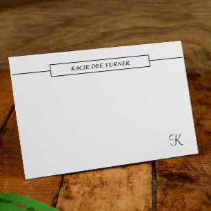 Elegante Personalisierte Business-Flat-Note Mitteilungskarte