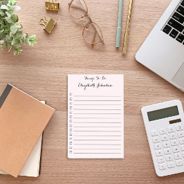 Elegante Personalisierte Checkliste Post-it Klebezettel