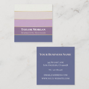 Elegante Personalisierte Colorblock Business Card Quadratische Visitenkarte