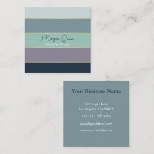 Elegante Personalisierte Colorblock Business Card Quadratische Visitenkarte