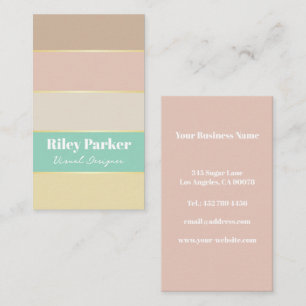 Elegante Personalisierte Colorblock Business Card Visitenkarte
