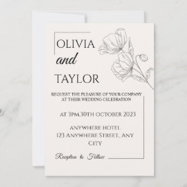 Elegante Personalisierte Einladungen für Hochzeite