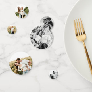 Elegante Personalisierte Einzigartige Foto Hochzei Konfetti