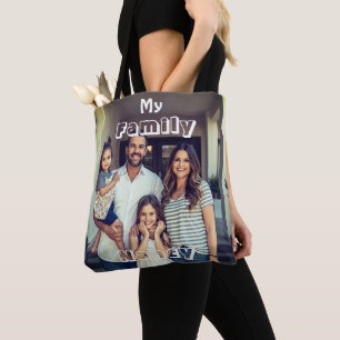 Elegante personalisierte Familienfoto- und Namens-