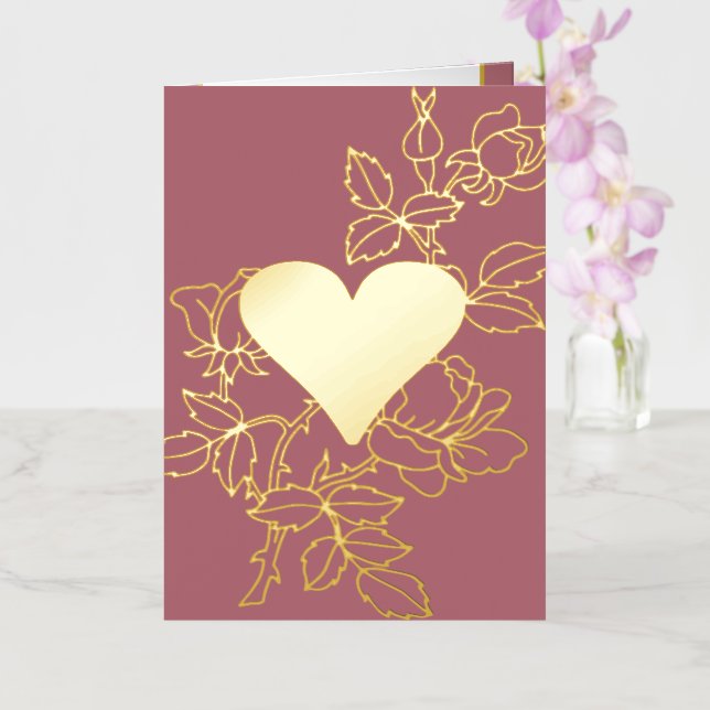 Elegante Personalisierte Foil-Karte für das Blumen (Orchidee)