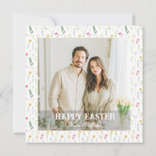 Elegante personalisierte Foto-Frohe Ostern Feiertagskarte