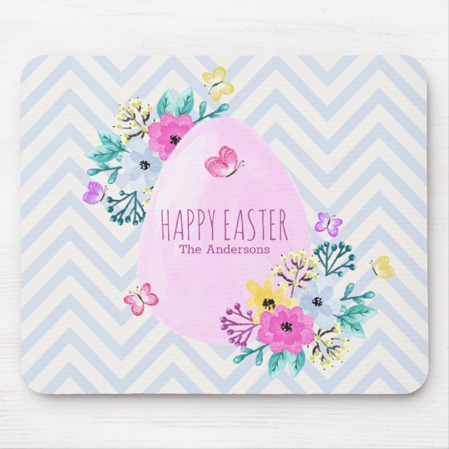 Elegante personalisierte fröhliche Ostern | Mousepad (Vorne)
