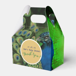 Elegante Personalisierte Gable Boxes Peacock Feath Geschenkschachtel