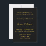 Elegante Personalisierte Gold Wedding Invitation C Einladung<br><div class="desc">Elegante Personalisierte Gold Wedding Invitation Card</div>