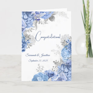 Elegante Personalisierte Hochzeit mit Blumen Karte