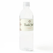 Elegante personalisierte Hochzeits-Wasserflaschen-