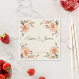 Elegante personalisierte Hochzeitsservietten mit B Serviette