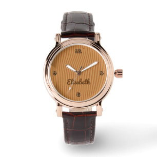 Elegante personalisierte hölzerne Uhr