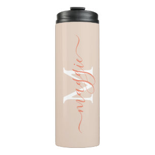 Elegante Personalisierte Initial- und Namensarmug Thermosbecher