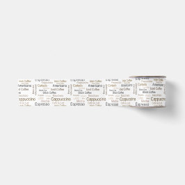 Elegante personalisierte internationale Kaffeespez Satinband