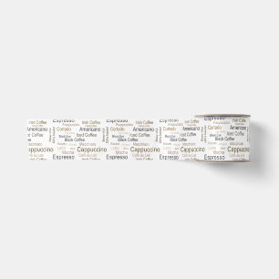Elegante personalisierte internationale Kaffeespez Satinband