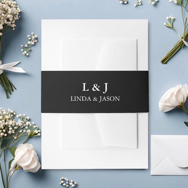 Elegante Personalisierte Kalligraphie-Hochzeit Einladungsbanderole (Von Creator hochgeladen)