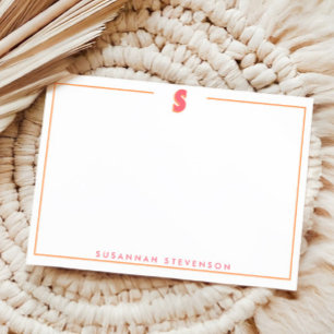 Elegante personalisierte Monogramm 3D Buchstabe S Mitteilungskarte