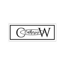 Elegante Personalisierte Monogramm-Gummi-Briefmark