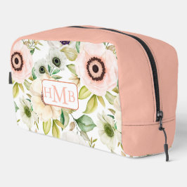 Elegante Personalisierte Monogramm Rosa Reise Waschbeutel