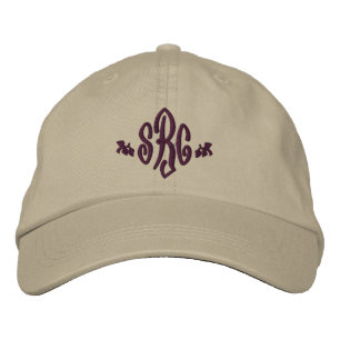 Elegante personalisierte Monogrammanfangsbuchstabe Bestickte Baseballkappe