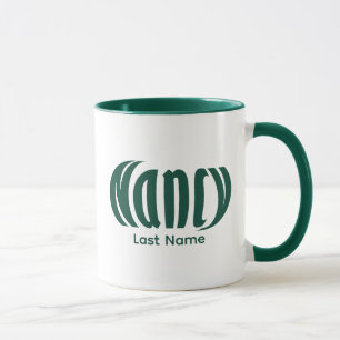 Elegante Personalisierte "Nancy" Art in Hunter Gre Tasse