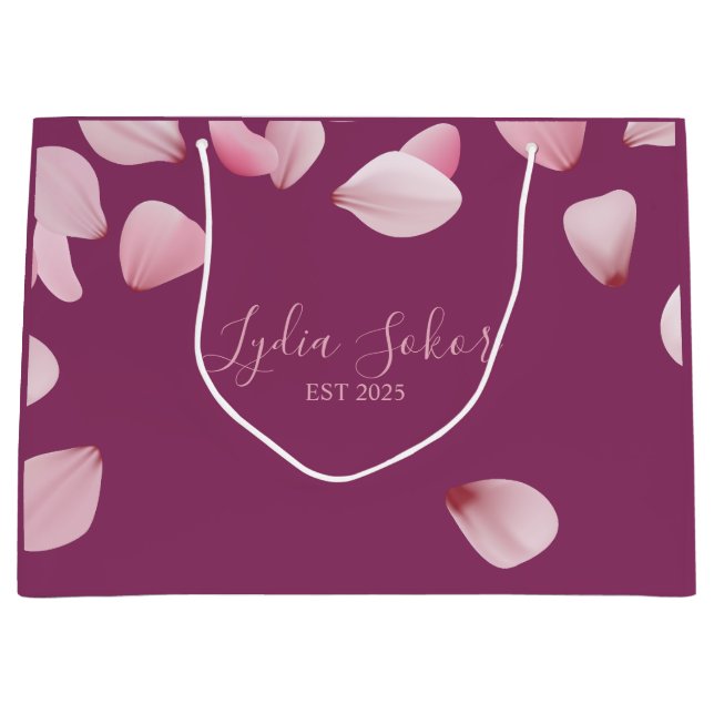 Elegante Personalisierte Papiergeschenktasche mit  Große Geschenktüte (Vorderseite)