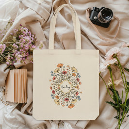 Elegante personalisierte Pastellblumen Tragetasche