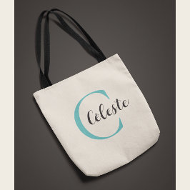 Elegante personalisierte tealfarbene Anfangsbuchst