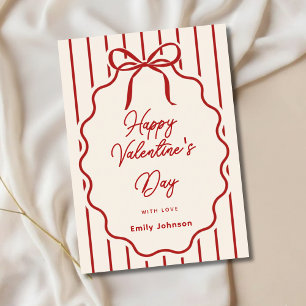 Elegante personalisierte Valentinstag-Grußkarte Feiertagskarte