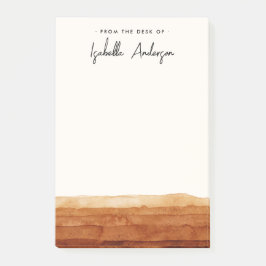 Elegante Personalisierte Watercolor Abstrakte Wüst Post-it Klebezettel