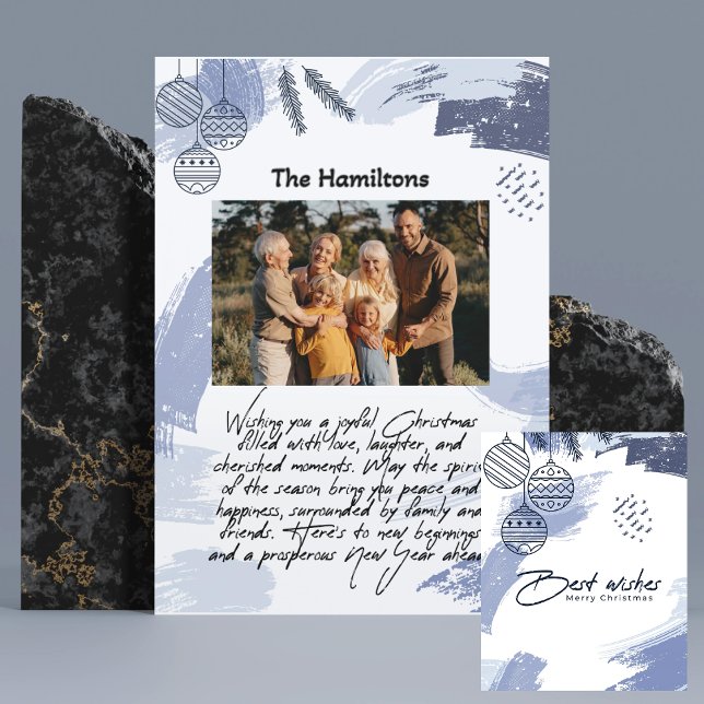 Elegante Personalisierte Weihnachtsfotokarte Feiertagskarte (Von Creator hochgeladen)