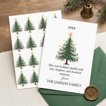 Elegante Personalisierte Weihnachtskarte